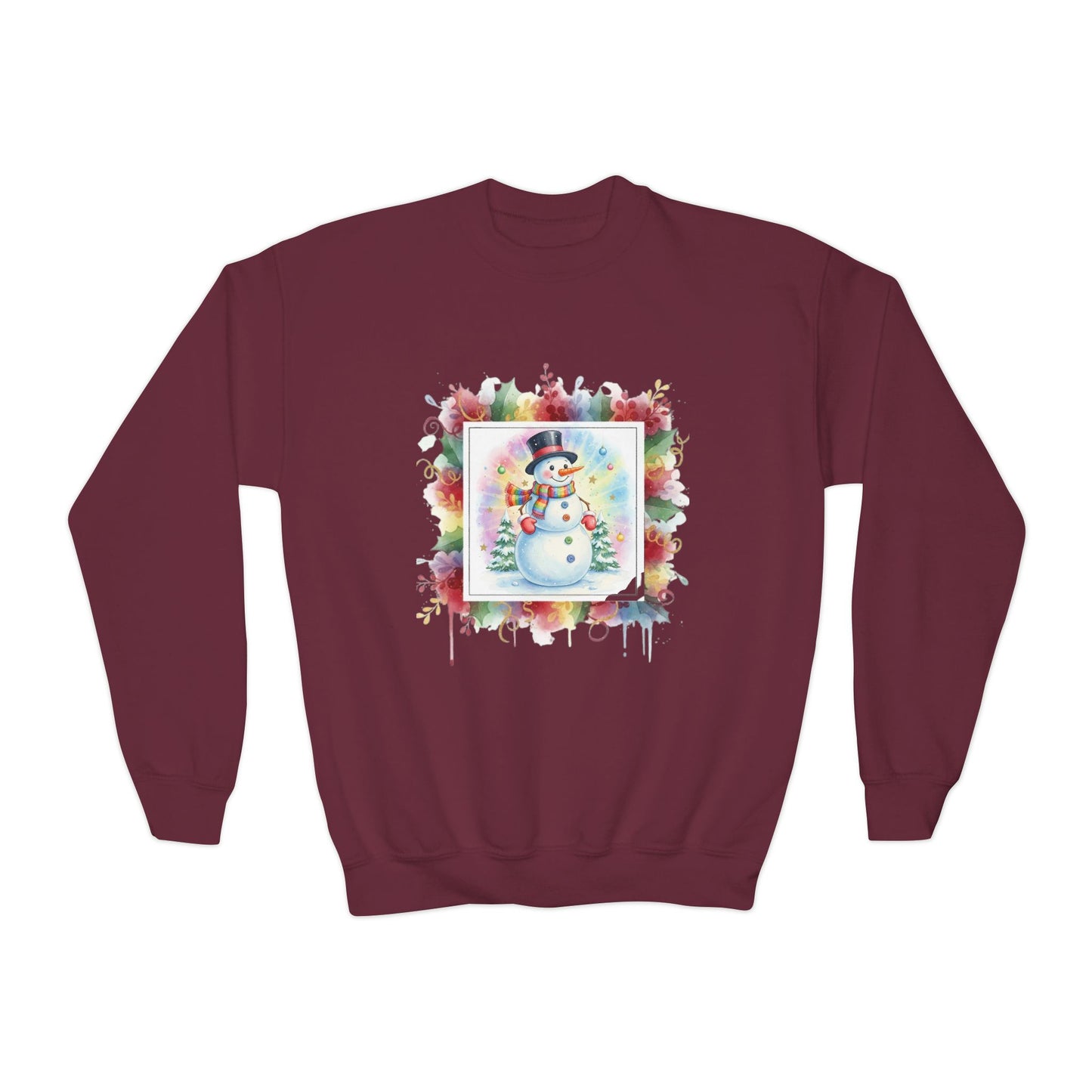Snowman Youth Crewneck Sweatshirt - Cozy Holiday Apparel