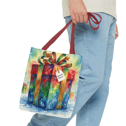 Colorful Gift Tote Bag - Perfect for Holidays & Celebrations -Simple message of Kindness - Reusable
