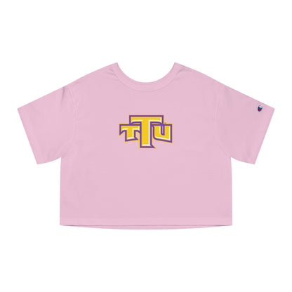 Pink Retro 'TTU' Cropped T-Shirt