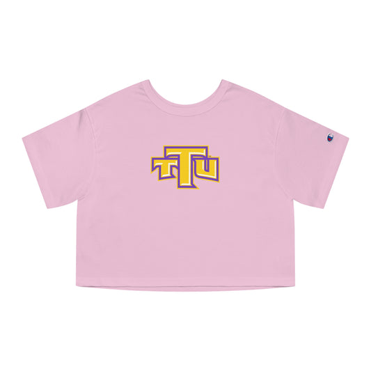 Pink Retro 'TTU' Cropped T-Shirt