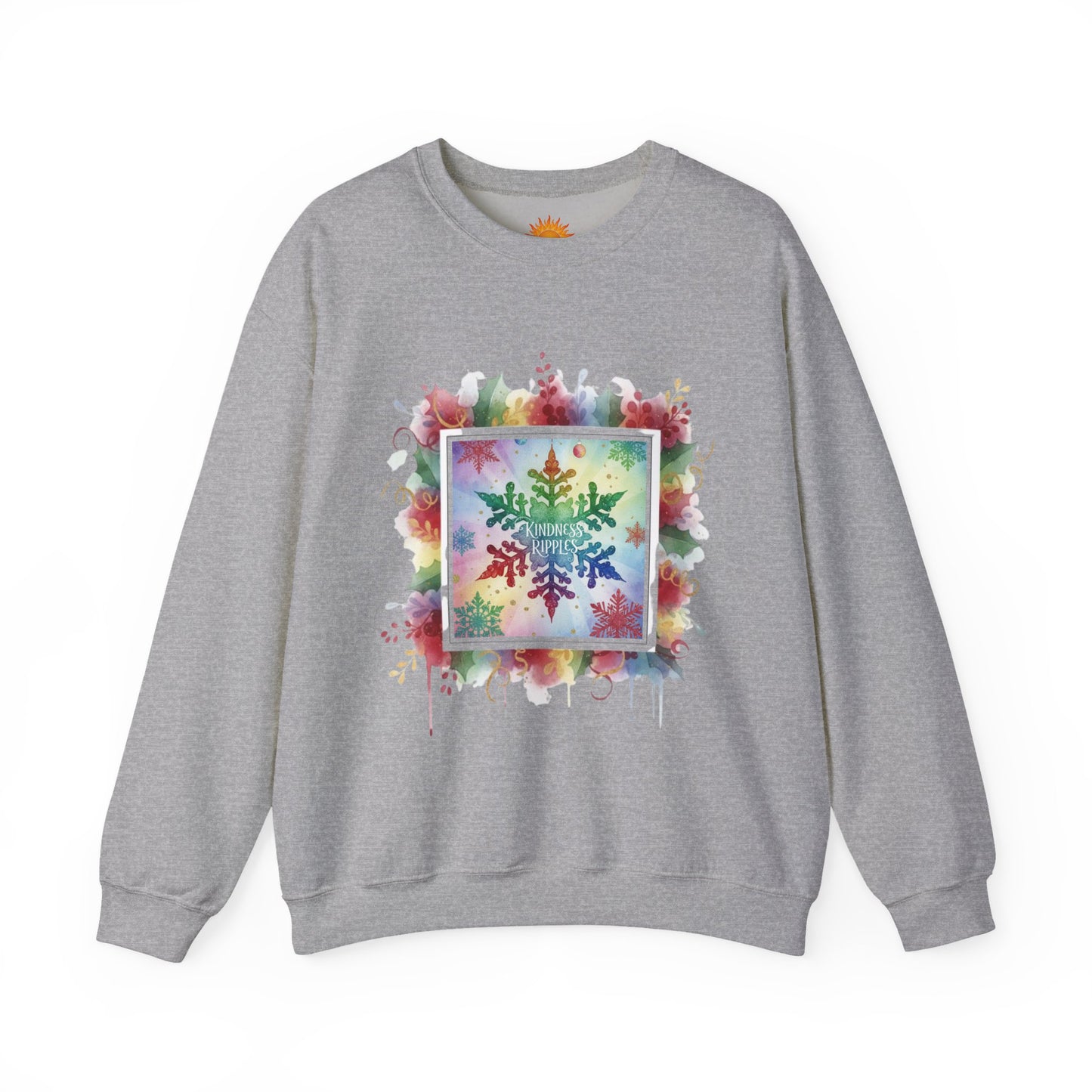 Rainbow Snowflake Kindness Crewneck Sweatshirt