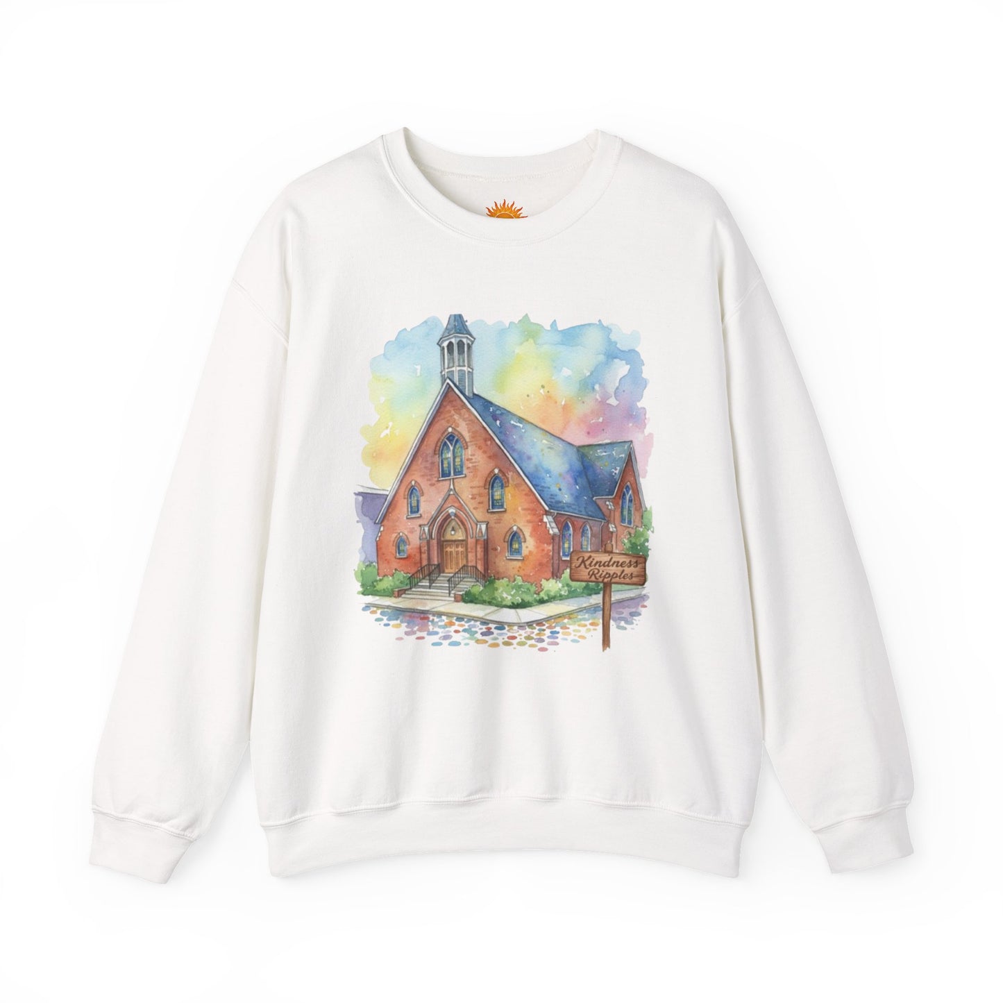 Colorful Church Watercolor Sweatshirt - Homage to the St. William Community