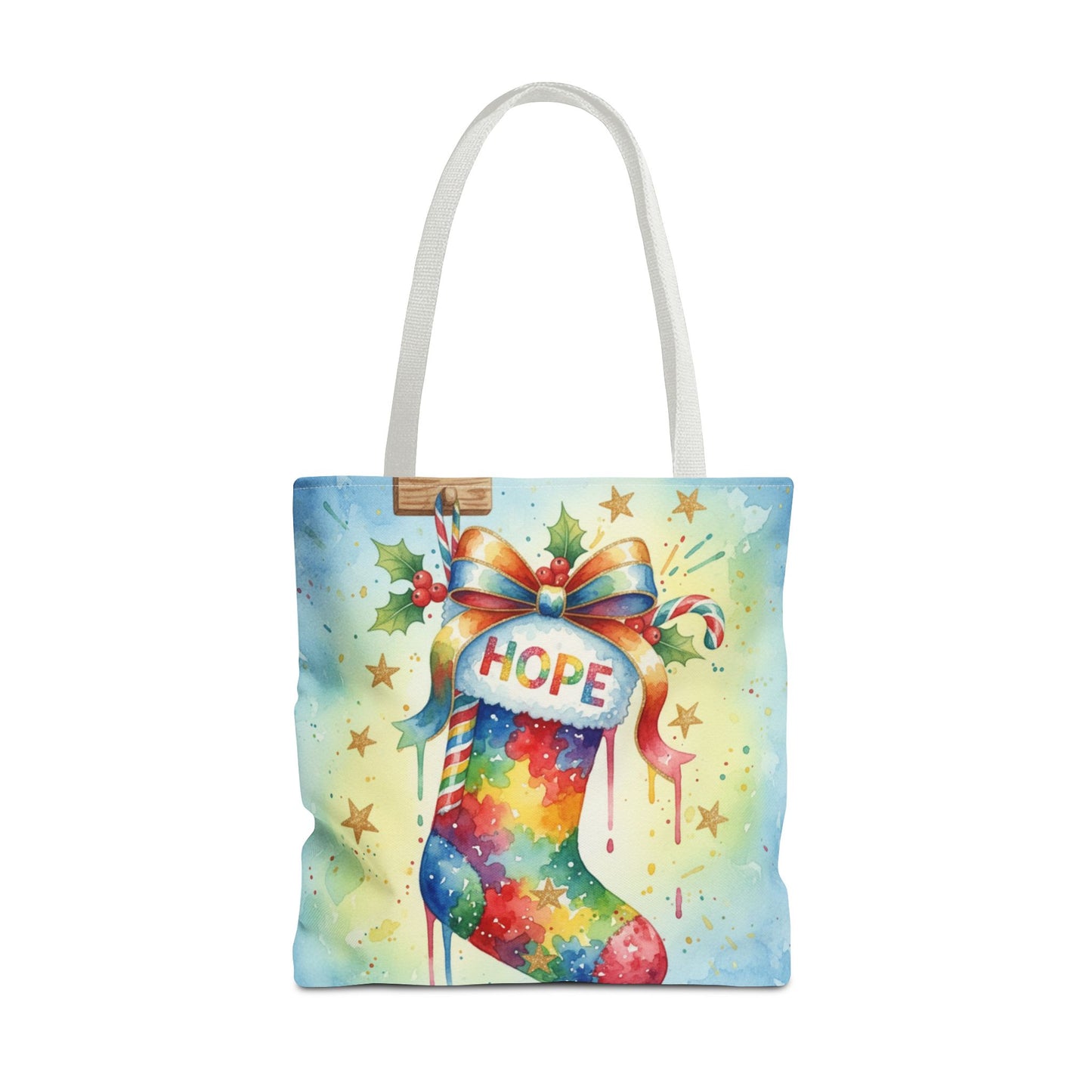 Colorful Holiday Hope Tote Bag