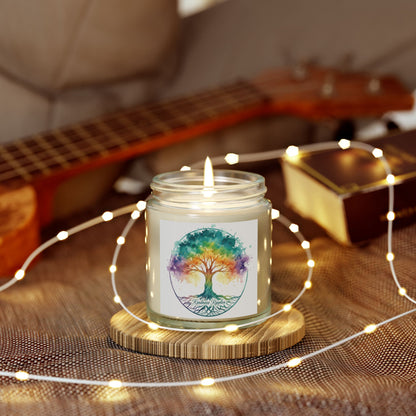 Rainbow Tree Scented Candle - Coconut Wax (4oz) - Kindness Collection