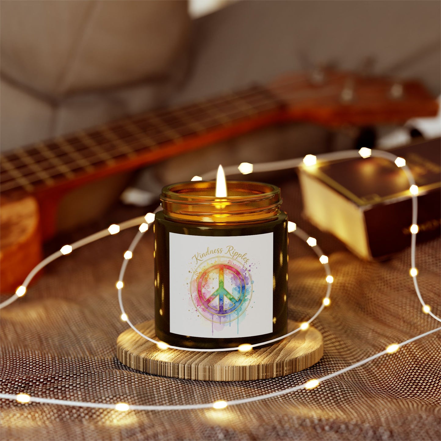 Peaceful Rainbow Scented Candles - Coconut Apricot Wax