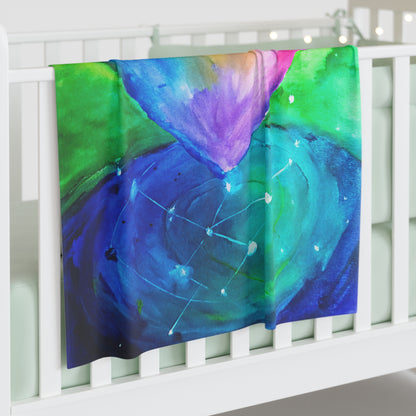 Vibrant Heart Baby Swaddle Blanket - Soft, Colorful Love - Kindness Ripples