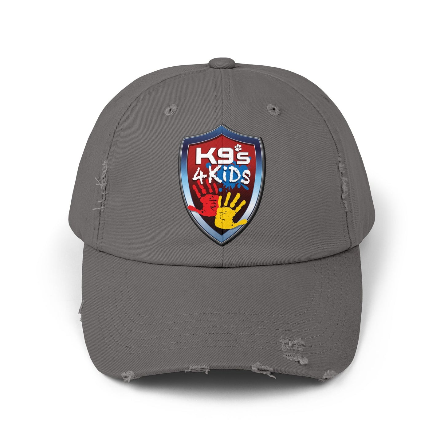 K9s4KIDs Distressed Cap — Funding Safety for Children Logo Hat
