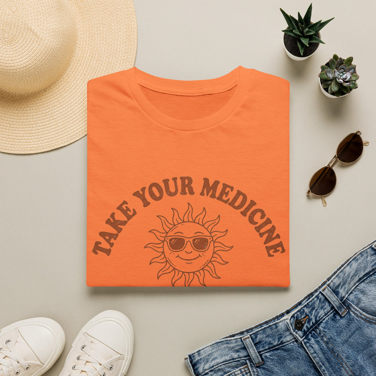 Take Your Medicine Sun T-Shirt — Self‑Prescribed Daily Sunshine Graphic Tee