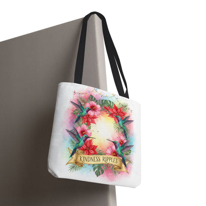 Colorful Kindness Christmas Hummingbirds Tote Bag