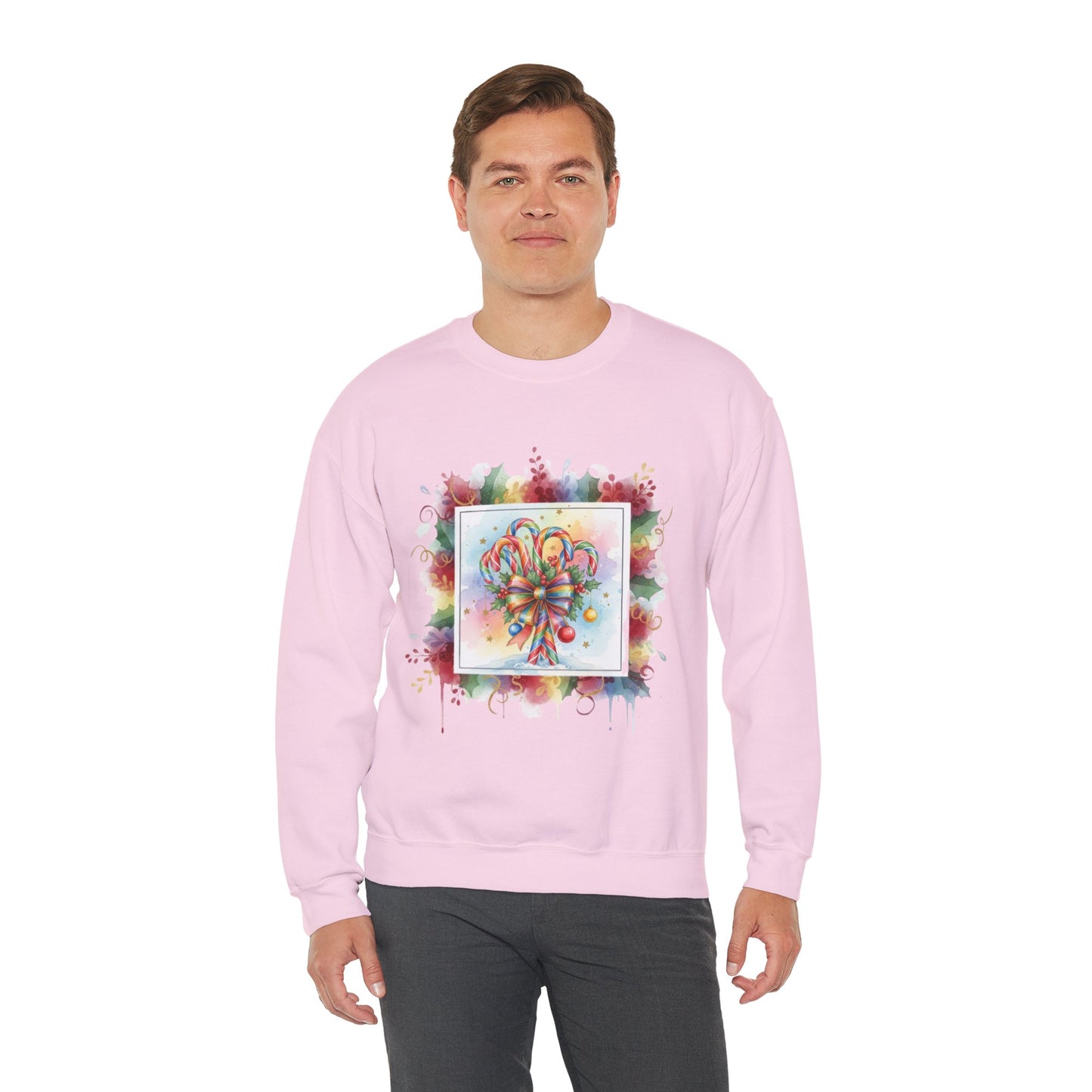 Christmas Candy Cane Crewneck Sweatshirt