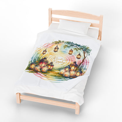 Kindness Ripples Velveteen Plush Blanket - Cozy Decorative Throw for Home