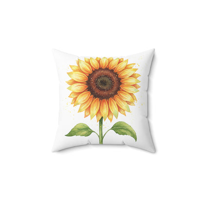 Sunflower Solo Design Square Pillow