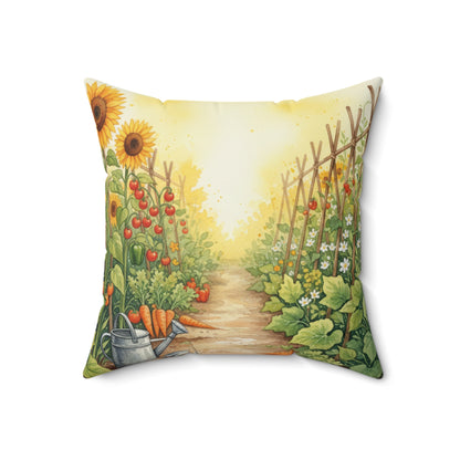Sunshine Garden: Vibrant Watercolor Harvest Pillow