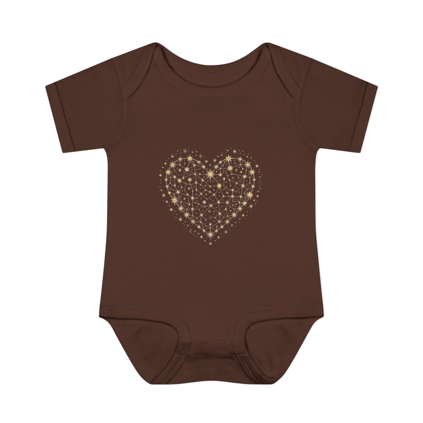 Heart Star Pattern Infant Bodysuit