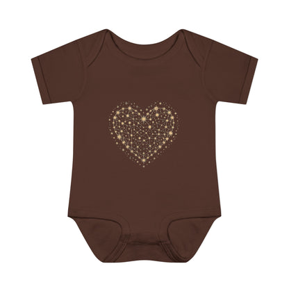 Heart Star Pattern Infant Bodysuit