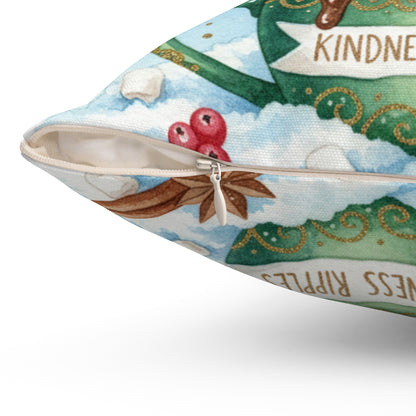 Colorful Kindness Ruffles Coffee Mug Pillow