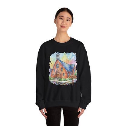 Colorful Church Watercolor Sweatshirt - Homage to the St. William Community