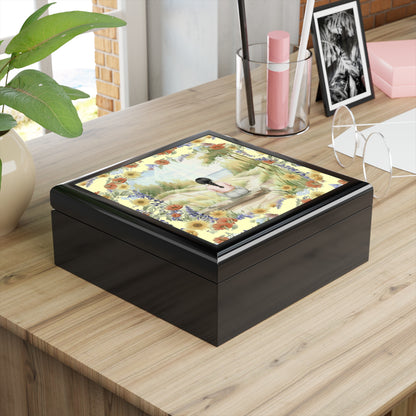 The Ellie- Peace in Nature Jewelry Box with Floral Design for Treasure Storage