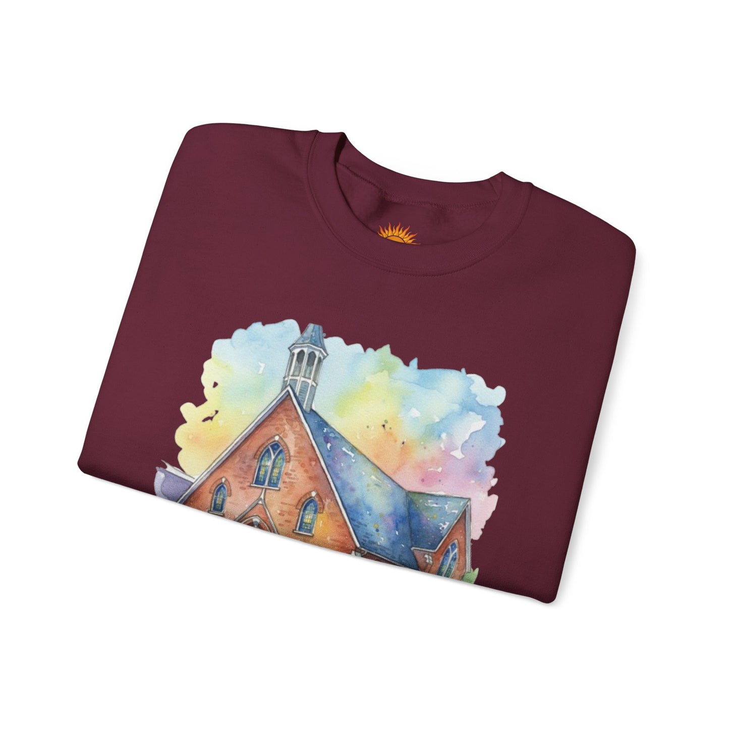 Colorful Church Watercolor Sweatshirt - Homage to the St. William Community