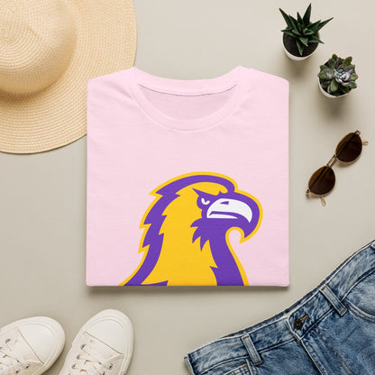 Golden Eagle Mascot Pink Out T-Shirt — Purple & Gold School Spirit Tee