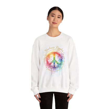 Peace & Kindness Crewneck Sweatshirt - Unisex Heavy Blend