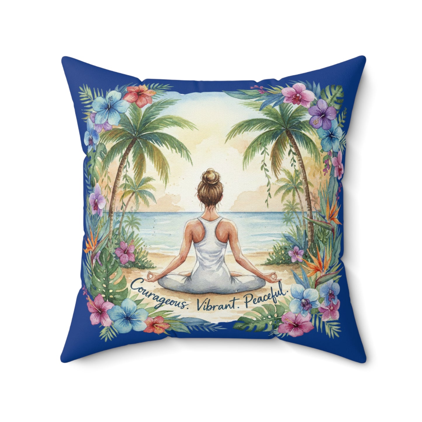 The Rachel - Tropical Serenity Square Pillow - Coastal Vibes Decor