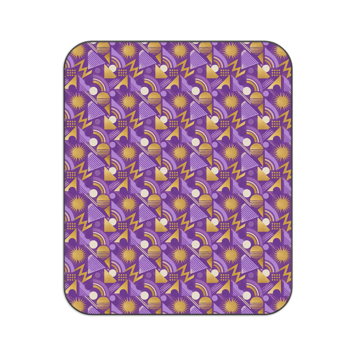 Purple Geometric Pattern Picnic Blanket