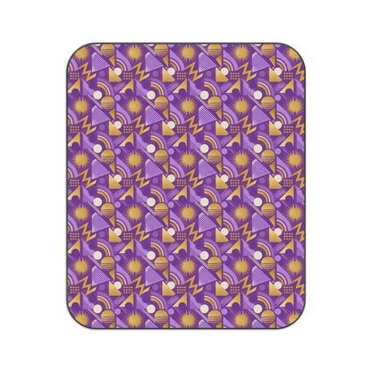 Purple Geometric Pattern Picnic Blanket