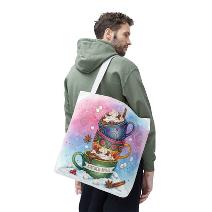 Colorful Hot Cocoa Tote Bag – Festive Winter Vibes