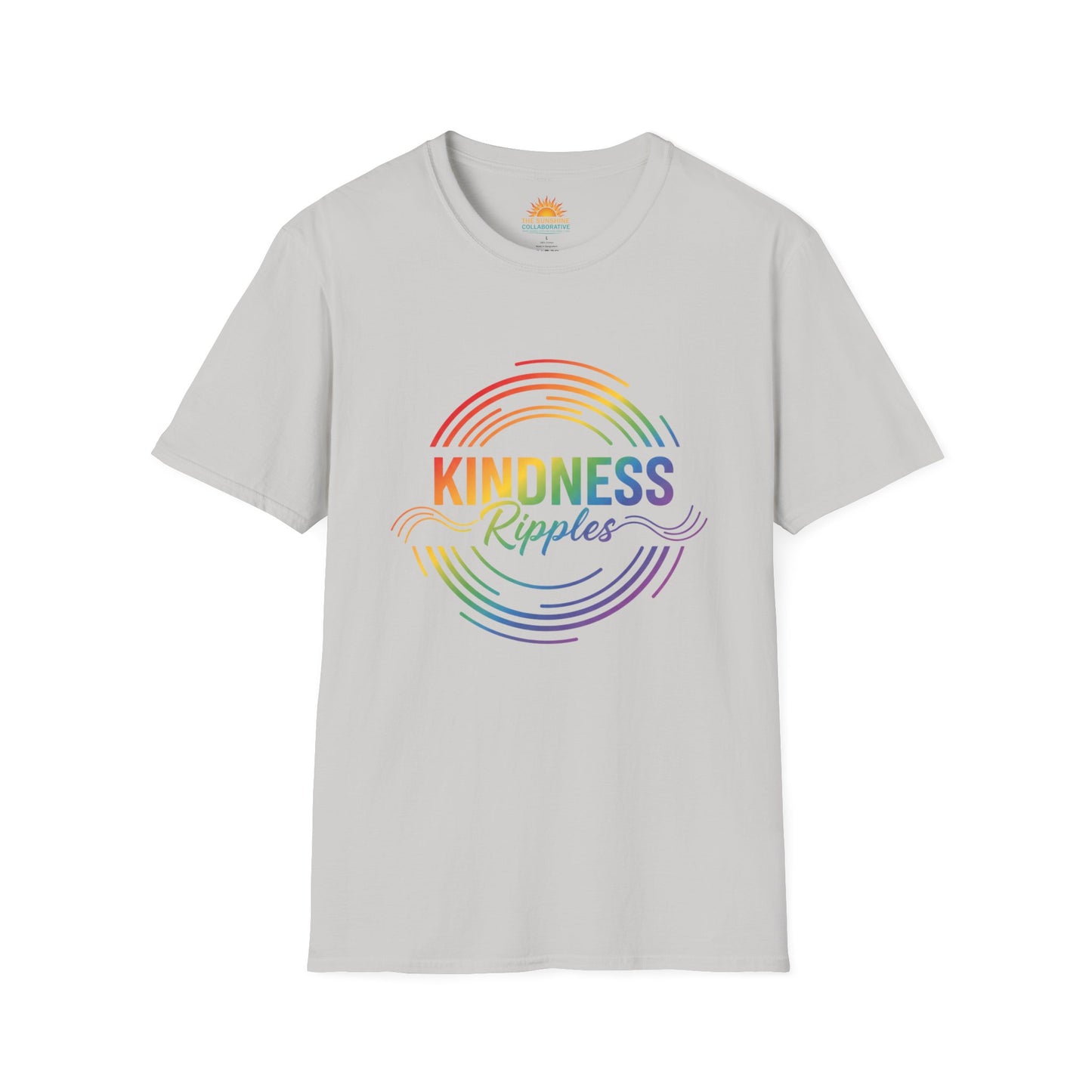 Rainbow Kindness T-Shirt, Softstyle Tee, Unisex Shirt, Positive Message Tee, Gift for Friends, Everyday Casual Wear