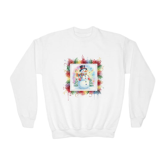 Snowman Youth Crewneck Sweatshirt - Cozy Holiday Apparel