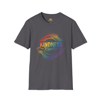 Rainbow Kindness T-Shirt, Softstyle Tee, Unisex Shirt, Positive Message Tee, Gift for Friends, Everyday Casual Wear