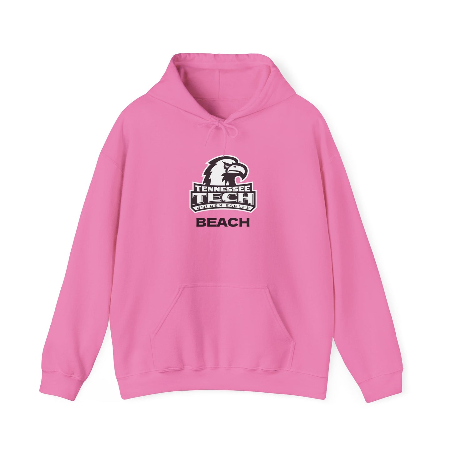 TN Tech Beach Eagle Hoodie — Retro Athletic Logo Pullover
