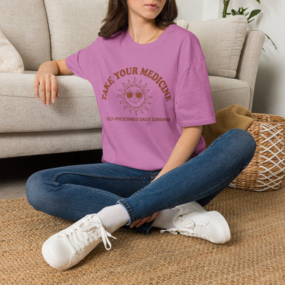 Take Your Medicine Sun T-Shirt — Self‑Prescribed Daily Sunshine Graphic Tee