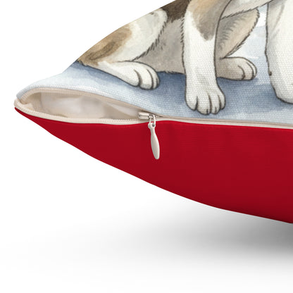 Who's that Akita?! Christmas Pillow – Holiday Tree & Gifts Decorative Throw Pillow