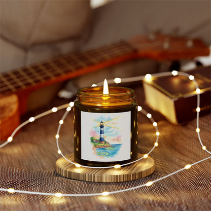 Lighthouse Scented Candle Collection - Coconut Apricot Wax (4oz)