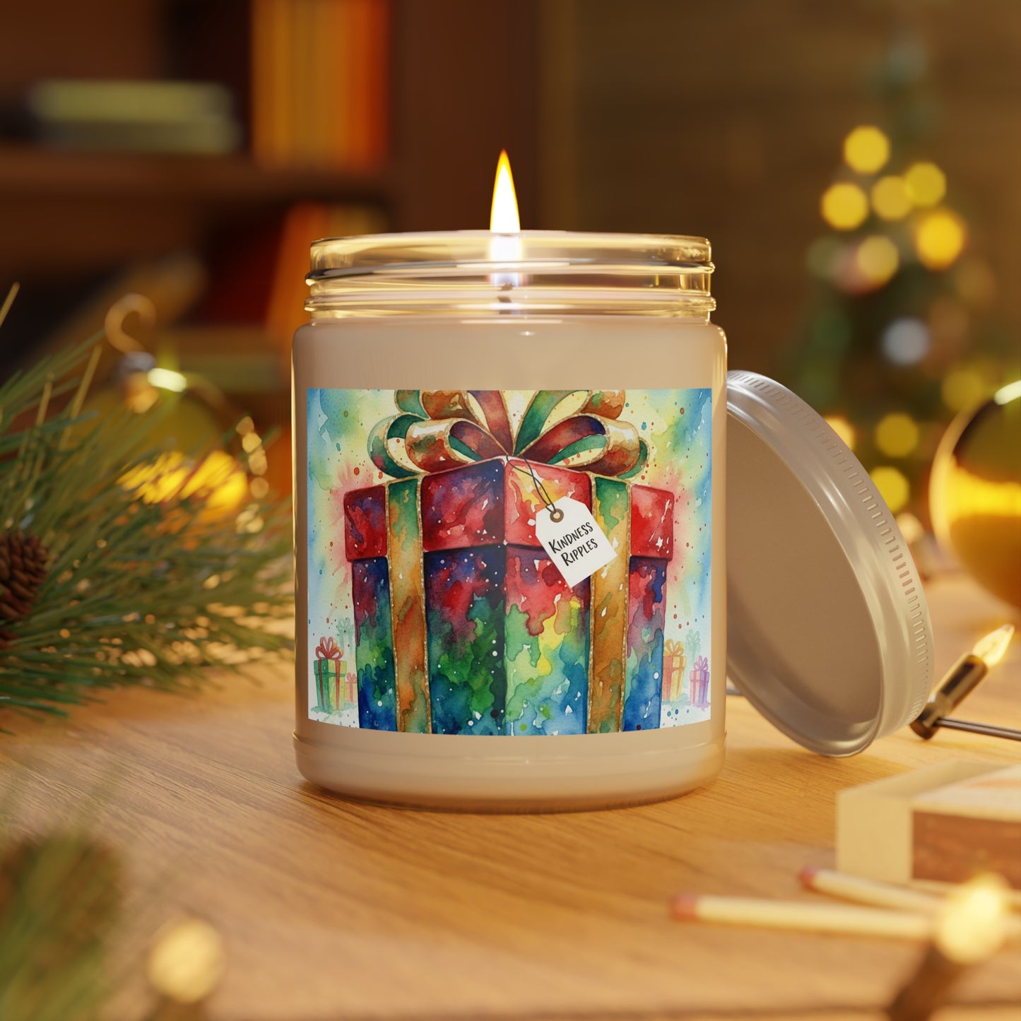 Festive Scented Soy Candle - 9oz Gift-Ready Design