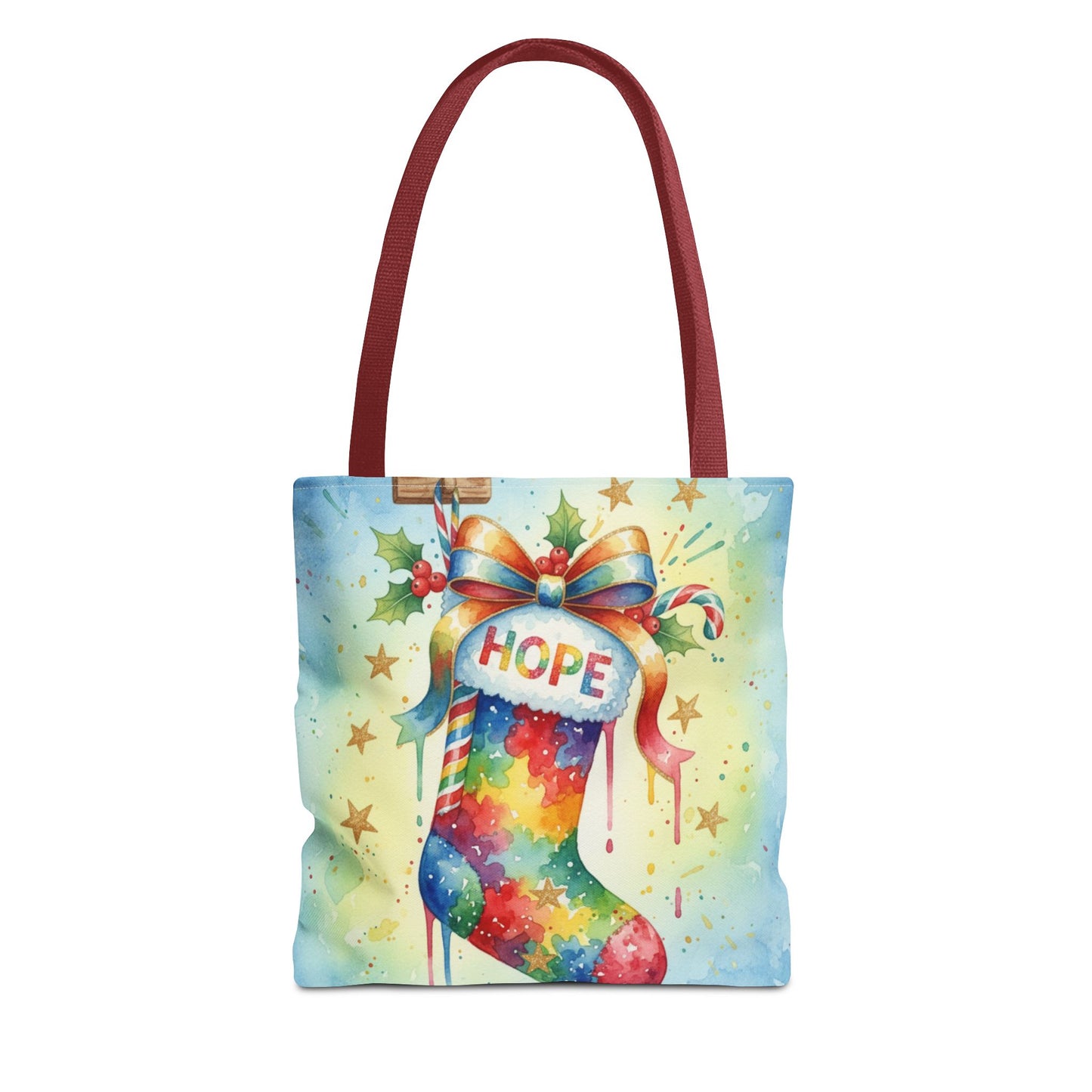 Colorful Holiday Hope Tote Bag
