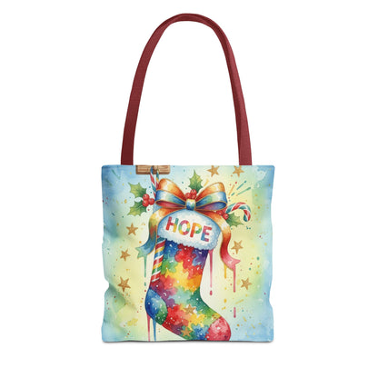 Colorful Holiday Hope Tote Bag