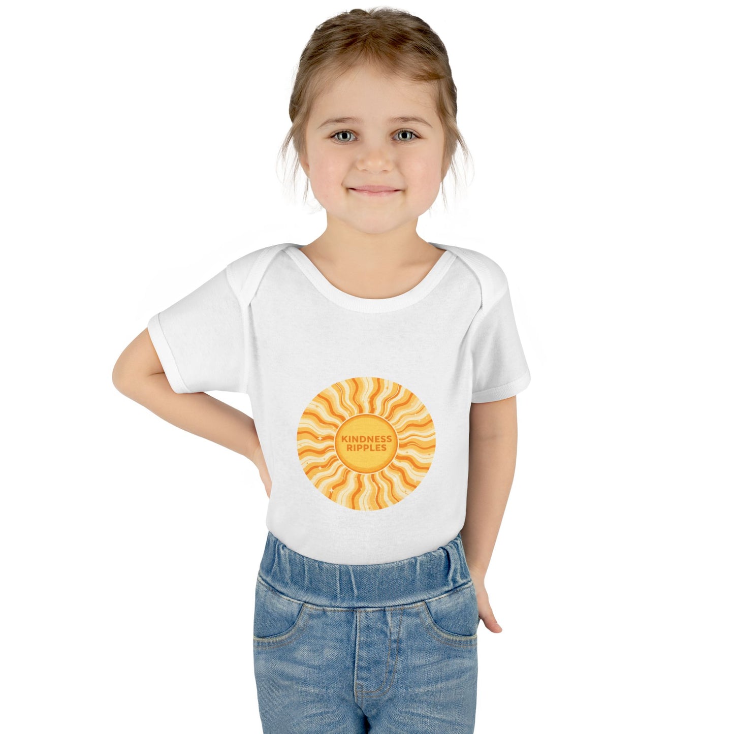 Sunshine Infant Bodysuit - "Mindfulness Ripple" Design for Newborns