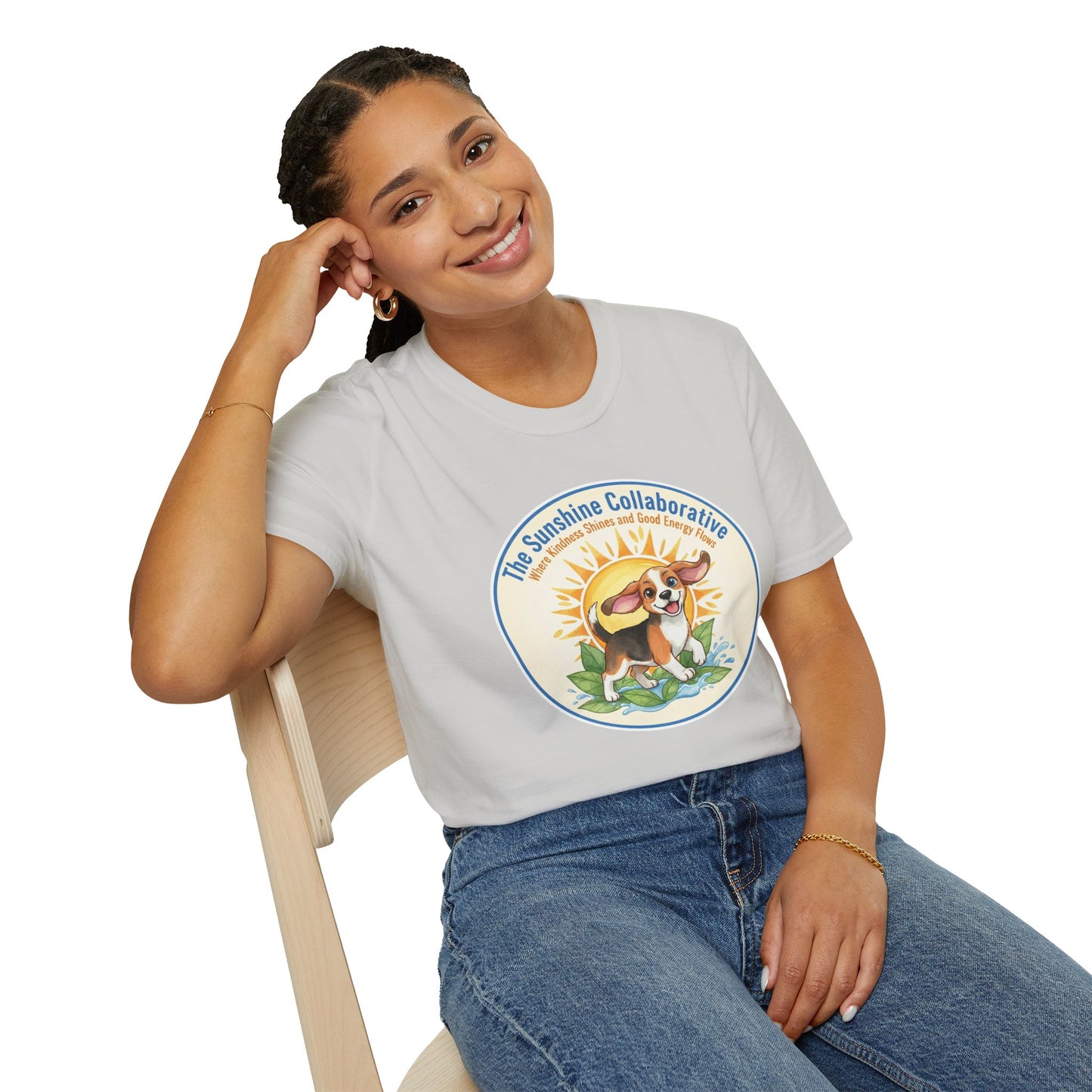 T-Shirt — 'The Sunshine Collaborative' Cute Beagle Sun Logo