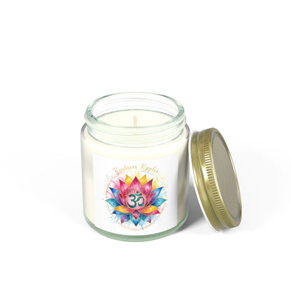 Meditation Scented Candle - Coconut Apricot Wax (4oz) | OM Symbol Aroma