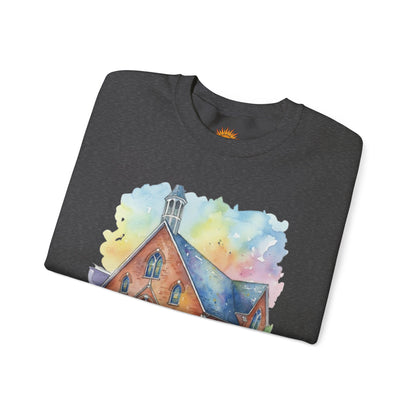 Colorful Church Watercolor Sweatshirt - Homage to the St. William Community
