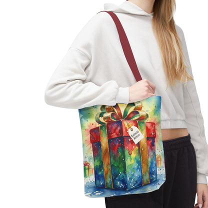 Colorful Gift Tote Bag - Perfect for Holidays & Celebrations -Simple message of Kindness - Reusable