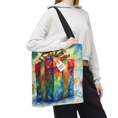 Colorful Gift Tote Bag - Perfect for Holidays & Celebrations -Simple message of Kindness - Reusable