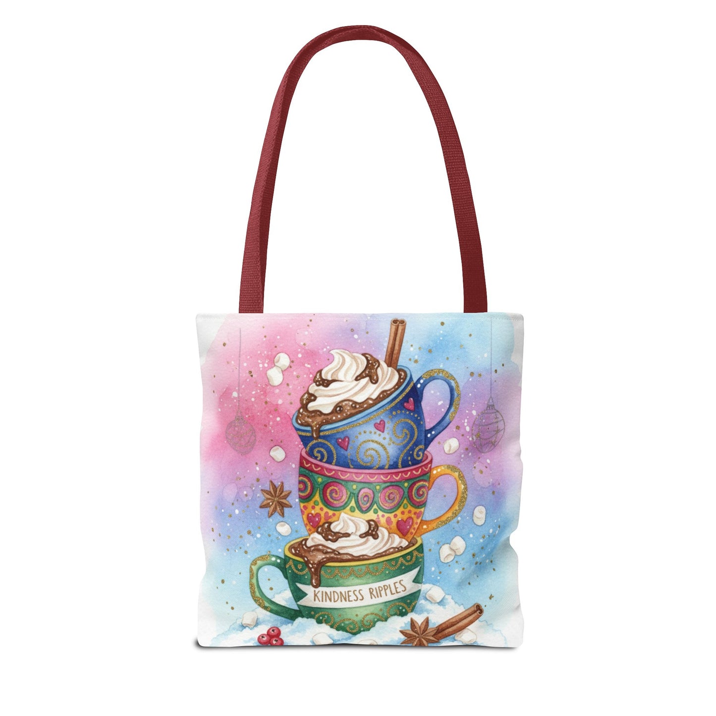 Colorful Hot Cocoa Tote Bag – Festive Winter Vibes