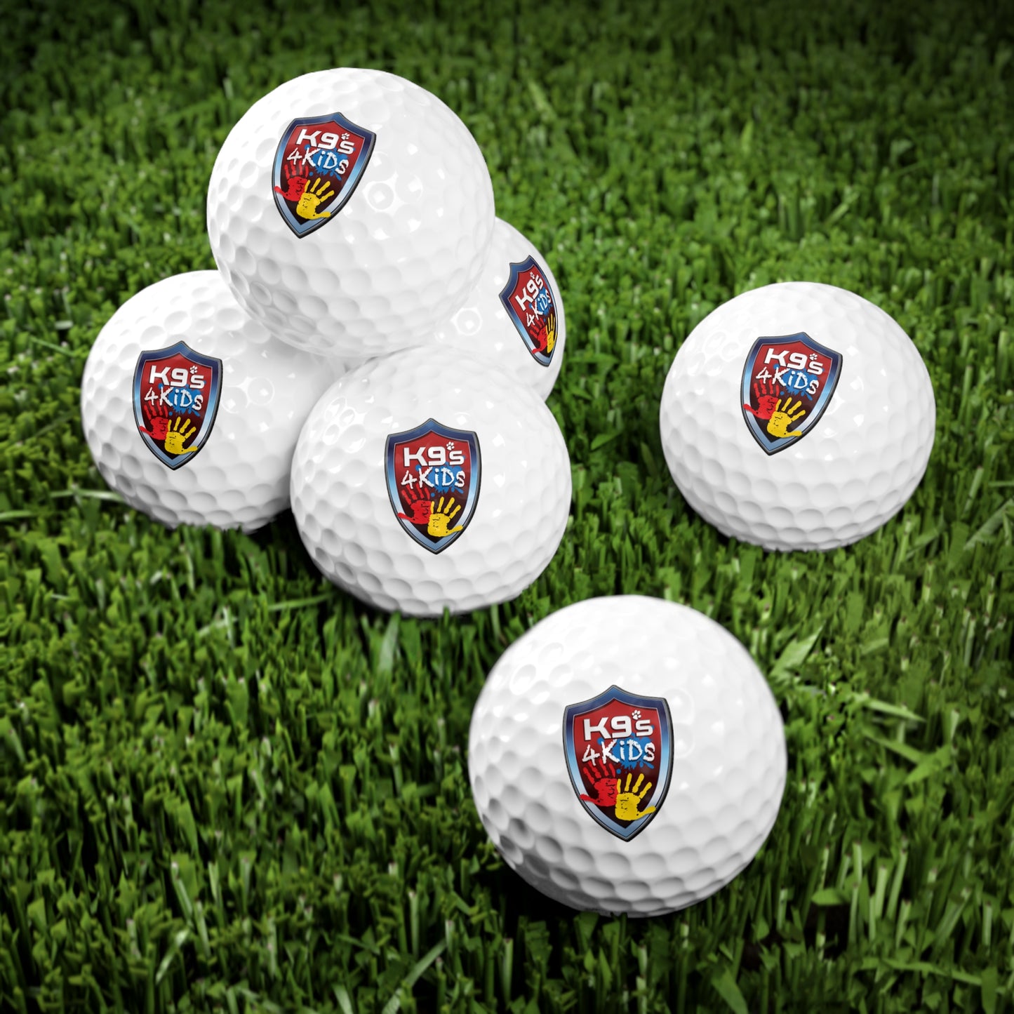 Golf Ball Set — "Golf Scramble Fundraiser K9s4KIDS" (6-Pack)