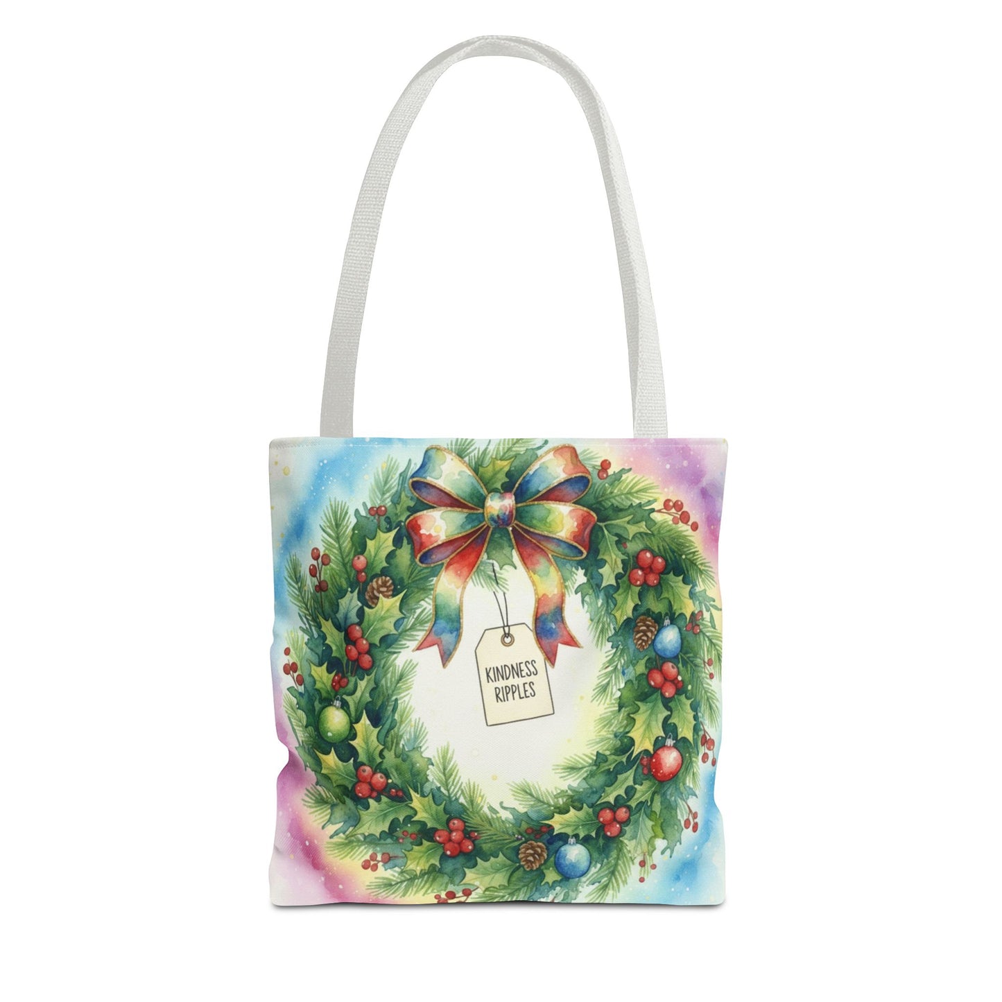 Holiday Wreath Tote Bag - Perfect for Christmas and Winter Celebrations