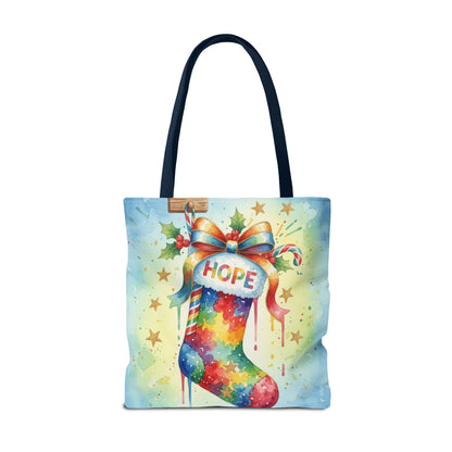 Colorful Holiday Hope Tote Bag