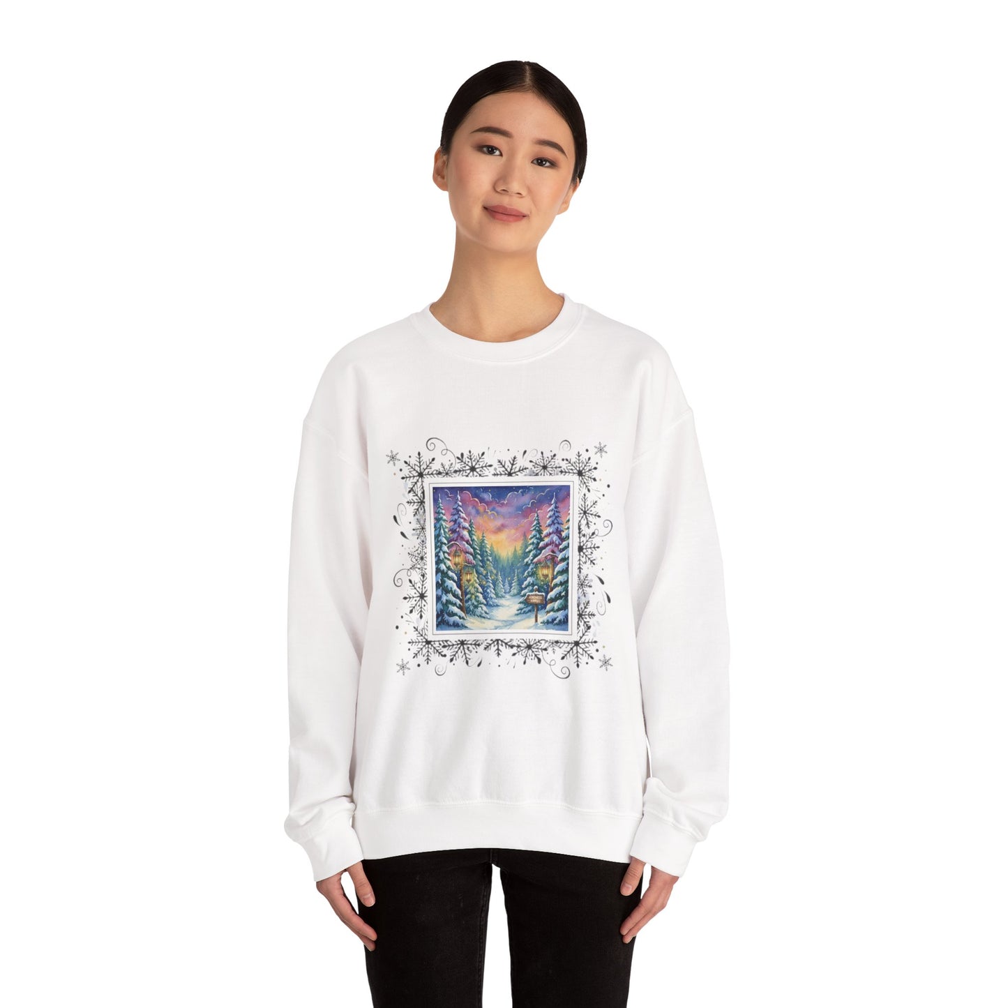 Winter Wonderland Crewneck Sweatshirt - Cozy Unisex Design for Holiday Comfort